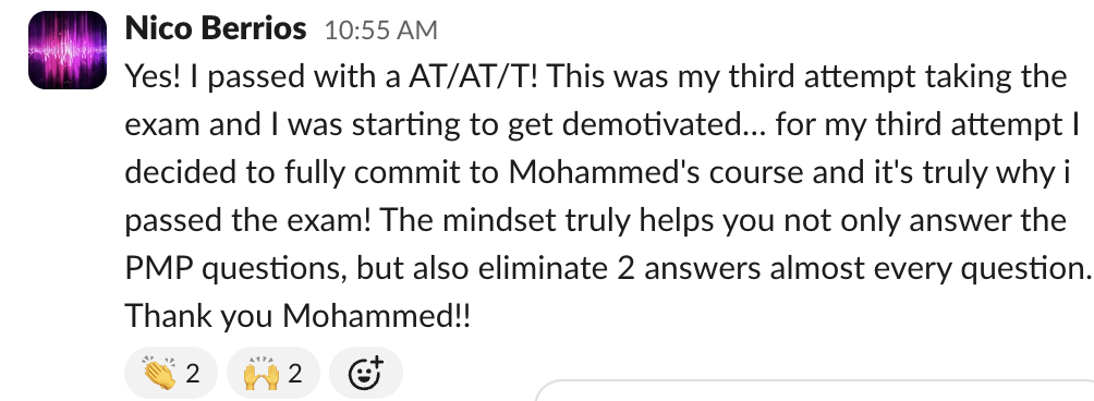 Student testimonial