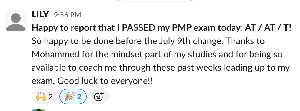 Student testimonial