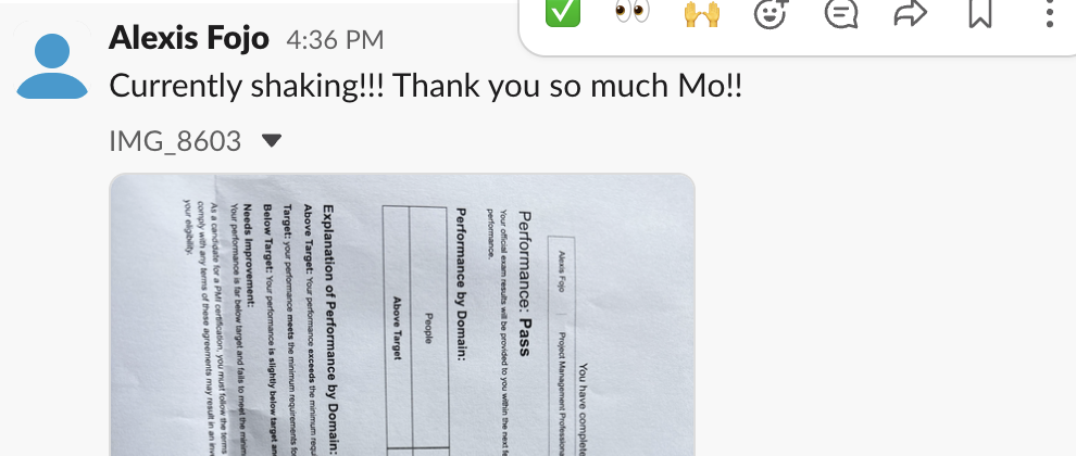 Student testimonial