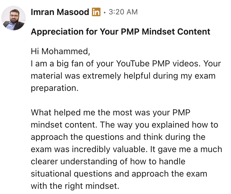 Student testimonial