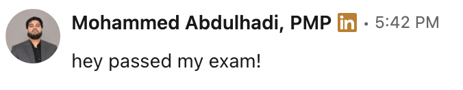 Student testimonial