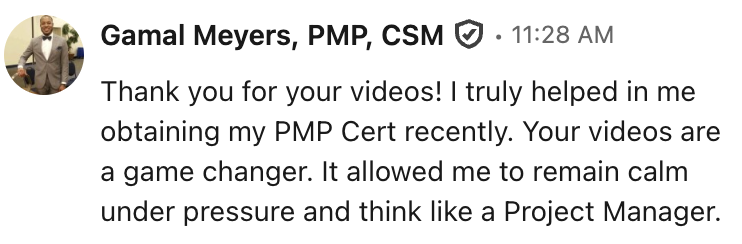 Student testimonial