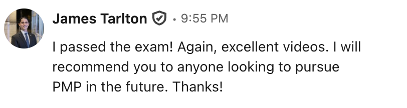 Student testimonial