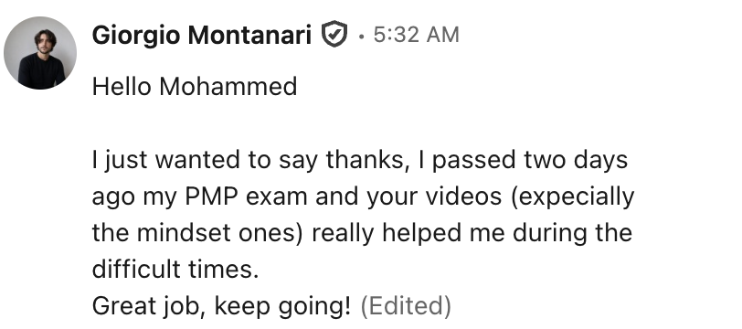 Student testimonial