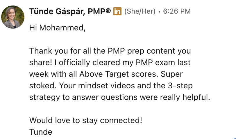 Student testimonial
