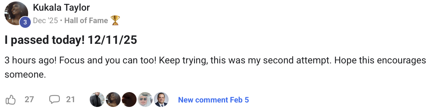 Student testimonial