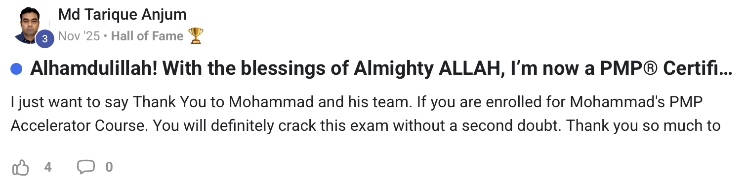 Student testimonial