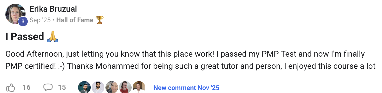 Student testimonial