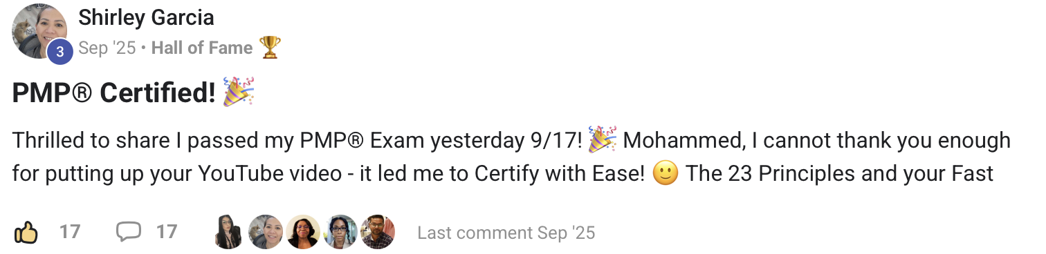 Student testimonial