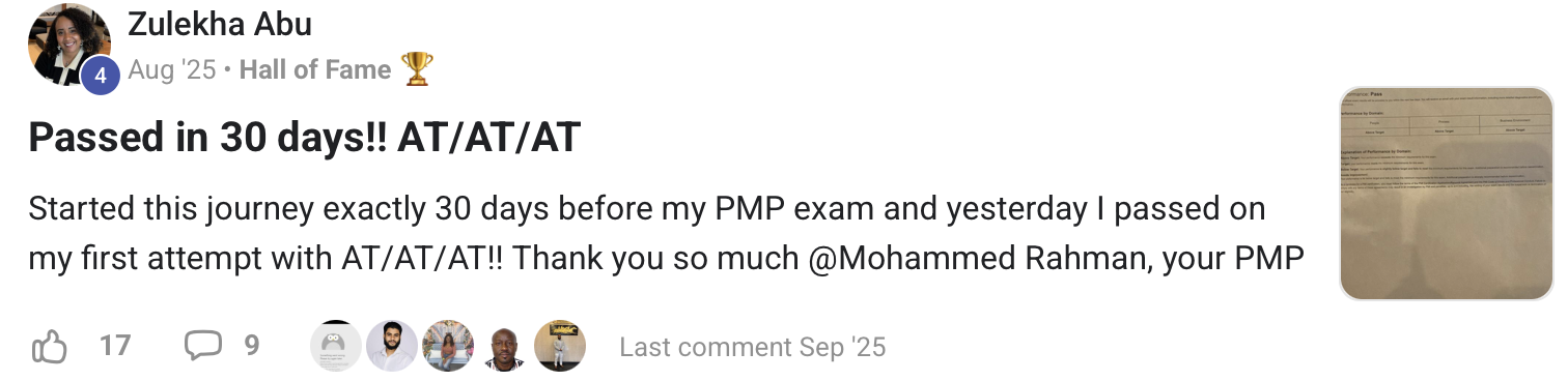 Student testimonial