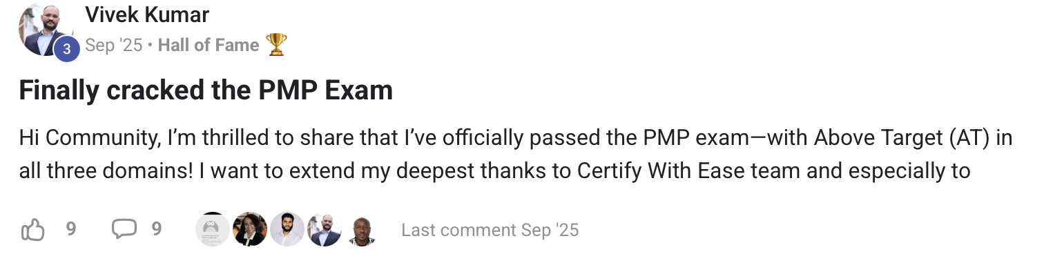 Student testimonial