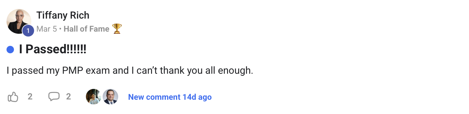 Student testimonial